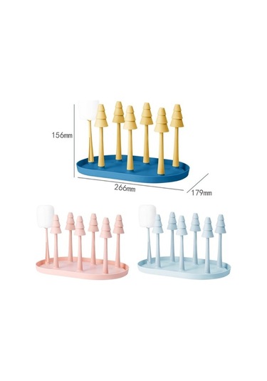 Dancemonkey Mavi Sarı Plastik Tepsi Baş Aşağı Kabı, Saklama Rafı Çok renkli