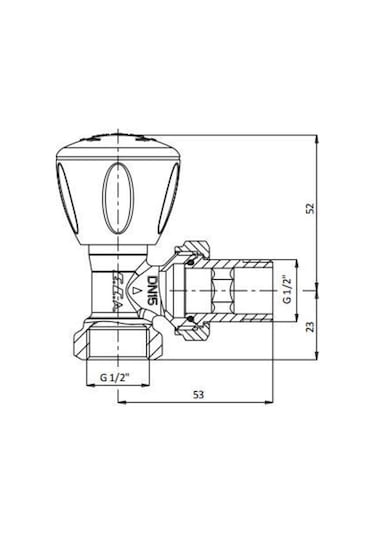 Eca 1/2 Rv3 Köşe Radyatör Valfi 602120641