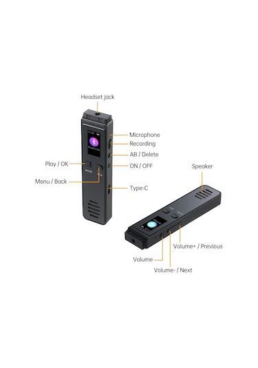Singree 32gb Profesyonel Ses Kayıt Cihazı - Bluetooth, 30 Saat Sürekli Kayıt, Yüksek Kaliteli Hoparlörlü