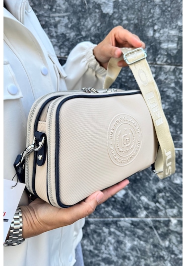Just Polo Justpolo Kadın Omuz&postacı Çantası Ebat: Boy:16 En:26 Cm Bej Lacivert