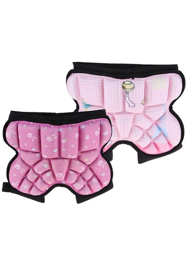 Homyl 3d Yastıklı Kalça Koruyucu Kısa Çocuk Butt Pad Pembe Pembe