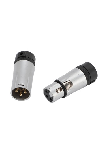 Fosenze 3 Pin Mini Xlr Bağlayıcı Erkek+dişi - Altın Kaplama, 90 Açı Ayarlanabilir, 3.0-6.5mm Kablolar İçin Soudajlı Mikrofon/dmx Adaptörü