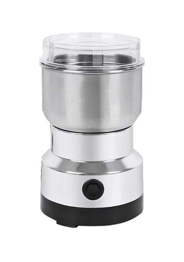 Ulzyvf Elekli Mini Paslanmaz Çelik Baharat Öğütücü 4 Kenarlı Bıçak 150w Kahve Öğütücü Gümüş Gümüş