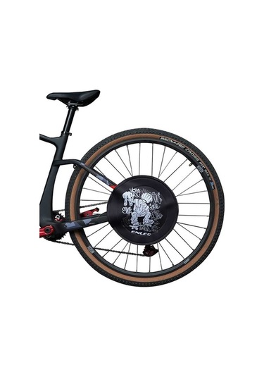 Ebitda Enlee E22128 Dağ Bisikleti Disk Fren Kapağı Anti Aşırı Püskürtme Kalkanı - Kafatası Çok Renkli Çok Renkli