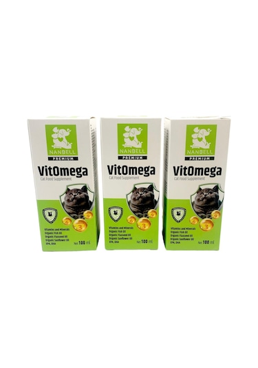 Nanbell Kediler İçin Vitomega 3 x 100 ML