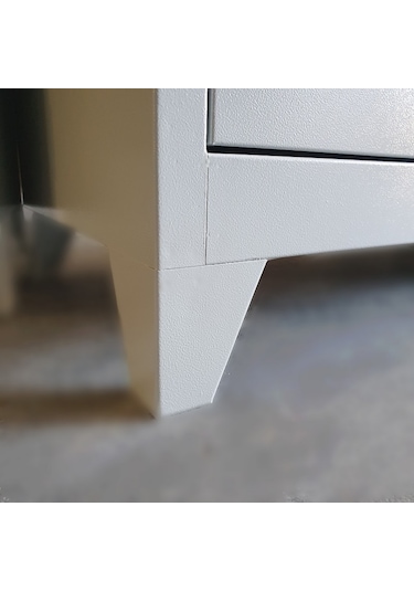 Jessan Ofis 8'Li Soyunma Dolabı Kırmızı Kapaklı Gri