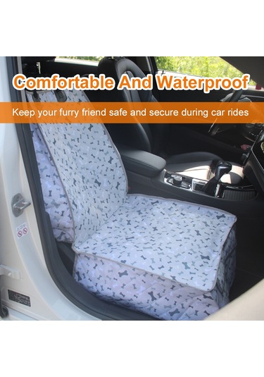 Köpek Koltuğu Kapağı Su Geçirmez Araç Koltuğu Koruyucu, Hayvanlar İçin Renkli Kemik Desenli, Çizilmez Kaymaz Arka Koltuk Kapağı Araçlar, Kamyonlar, Suv'ler İçin