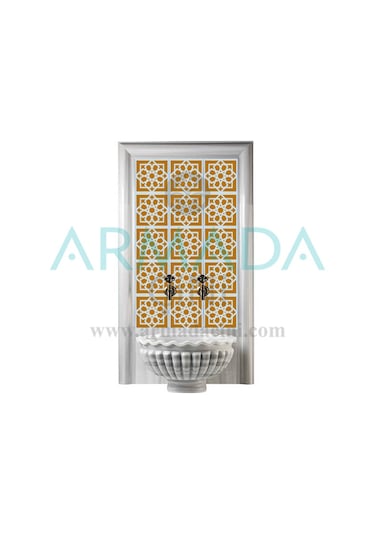 Armada Çini 60X100 CM Sp 101 Sarı Serigraf Türk Hamamı Pano