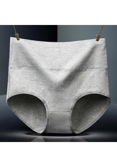 Amarant Büyük Beden Saf Pamuklu Minimalist Kadın İç Giyimi Ve Kalça Kadar Yüksek Bel İç Giyim Nefes Alabilir Külot Fuşya