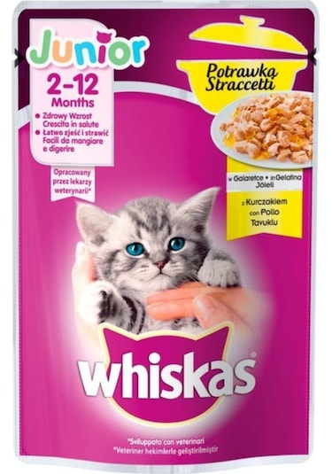 Whiskas Güveç Tavuk Etli Pouch Yavru Kedi Yaş Maması 28 x 85 G