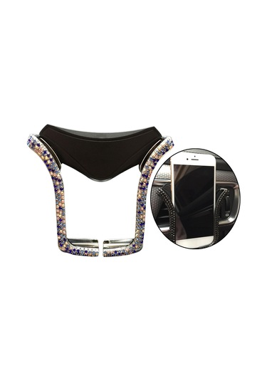 Homyl Şık Köpüklü Parlak Telefon Tutacağı Araç Mavi