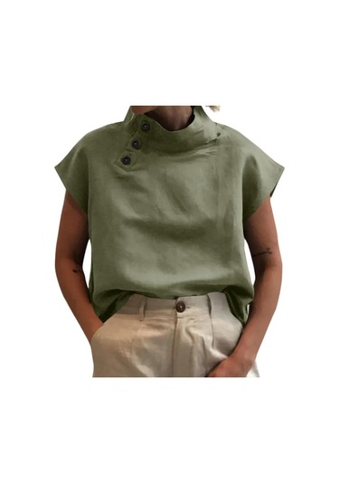 Mavi Celmia Kadın Yaz Bluzlar 2023 Moda Pamuk Keten Blusas Hafif Beyaz Gömlek Casual Chic Tunik Mavi Celmia Kadın Yaz Bluzlar 2023 Moda Pamuk Keten Blusas Hafif Beyaz Gömlek Casual Chic Tunik