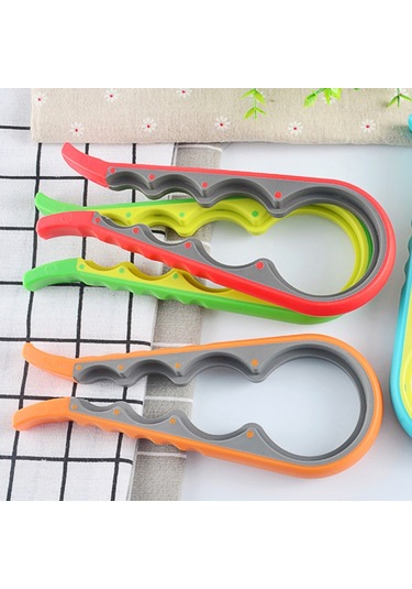 Çok İşlevli Dördü Bir Arada Konserve Açacağı, Basit Şişe Açacağı, Yüksek Kaliteli Konserve Açacağı Aracı, Şişe Kapağı Mavi Çok Renkli