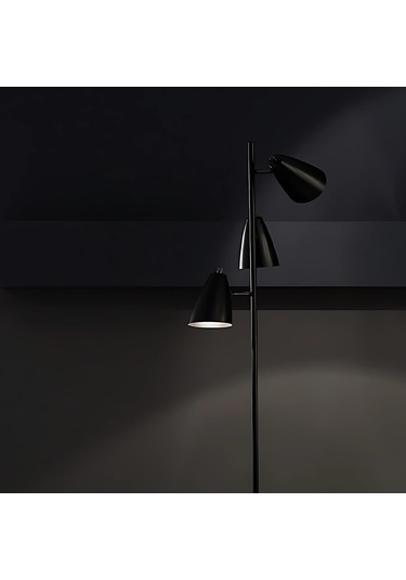 Luxor 3 Oynar Başlıklı Siyah Lambader Siyah