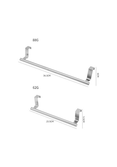 Tongxida Askeri Bosphorusboutique Uzunluk: Üstü Sones Paslanmaz Kapı Kapı Havlu Dolap Delinmeyen Cm Çelik Bezi Beyaz Askısı, A Diğer