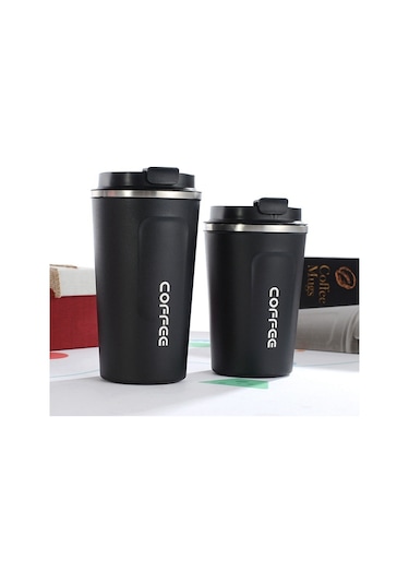 2x380 Ml Isı Koruma Kahve Kupa Paslanmaz Çelik Kupa Kahve Süt Kupası Vakum Şişeler Termos Bardak Siyah Ve 510 Ml Pembe Kahverengi - Pembe - Siyah