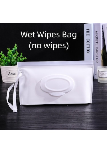 Islak Mendil Çantası 1 Adet-ıslak Mendil Islak Mendil Dağıtıcı Taşınabilir Doku Kutusu Pamuklu Çubuk Saklama Kutusu Araba Ev Ofis Masaüstü Organizatör