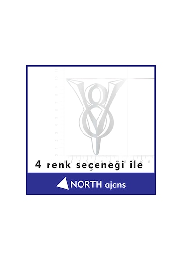 Gümüş Araç Sticker Etiketleri 10cm Model 46