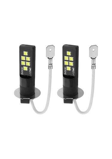 Fastbuy Araba Led Sis Farları 80w H3 Drl Sürüş Ampulleri 6000-6500k Çift Far