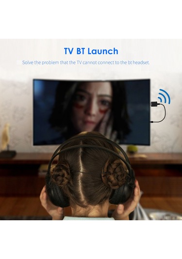 Konesam Siyah Bt 5.0 Ses Alıcı-verici: Taşınabilir Kablosuz Adaptör, Tv/stereo'dan Kulaklık/speaker'a Akış, 15m Menzil