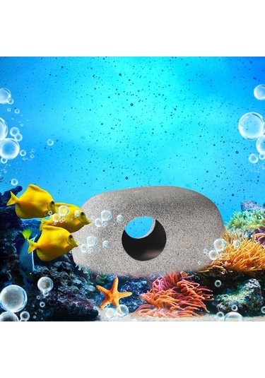 Akvaryum Seramik Mağara - Balık Ve Karidesler İçin Doğal Barınak 17x14x10cm