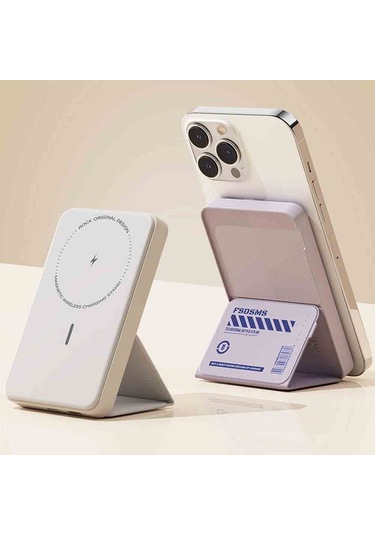 Rock P83 5000 Mah Pd 20w Magsafe Uyumlu Standlı Powerbank Siyah