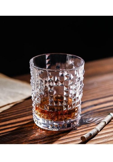 1 Adet 300 Ml Yaratıcı Gözlük Kupası Şarap Cam Viski Brendi Snifters Cam Şarap Kupası Kişilik Suyu Bira Bardağı Ev Drinkware Süt Kupası Gravür Altın