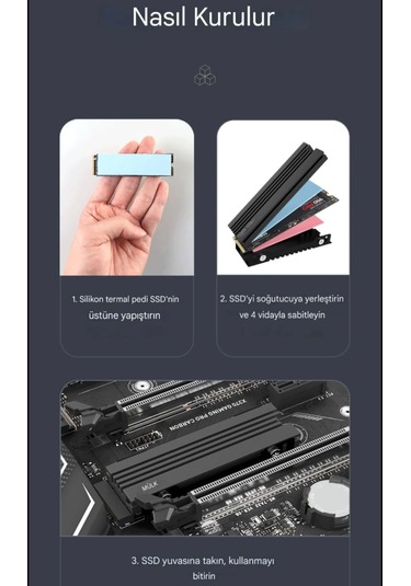 2280 M.2 Ssd Soğutucu Magnezyum Alüminyum Ps5/ps İcold 007
