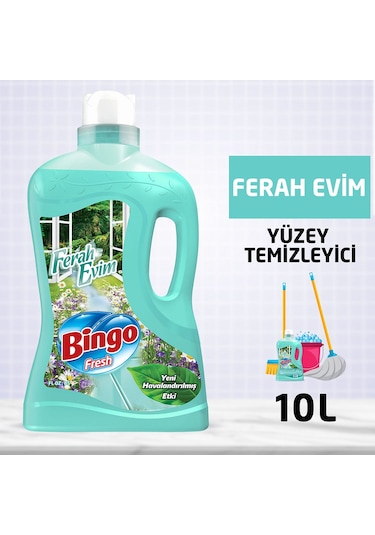 Bingo Fresh Ferah Evim Yüzey Temizleyici Ekonomi Paketi 4 x 2500 ML
