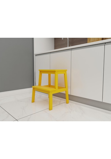 Fastwood Basamaklı Ahşap Tabure Sarı