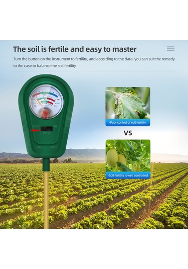 Xiyyadms Toprak Verimlilik, Nem Ve Ph Değeri 3'ü Bir Arada Testerı - Bitki Büyüme İçin Toprak Analiz Cihazı Çok Renkli