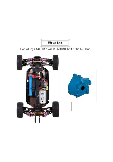Novahub Wltoys 144001/124019/124018 İçin 4wd 1/12-1/14 Rc Araba Metal Dişli Kutusu, Mavi/kırmızı/siyah, Alaşım Malzeme, Optimize Edilmiş Koli
