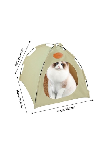 Geeroyoo Taşınabilir Katlanır Kedi Çadırı, Evcil Hayvanlar İçin Rahat Yuvası, Ped Dahil, Çeşitli Renk Ve Boyut Seçenekleri
