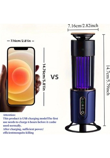 Xuweiwei Gri 1 3 Adet 2si 1 Usb Sivrisinek Öldürücü Asılabilir Düz Ev Ofis Rv Tatil Kamp Çok Fonksiyonlu İki Renkli Işık