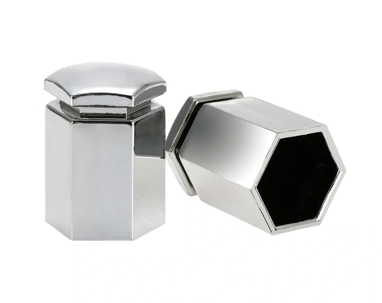 Neevoyu Vauxhall İçin 17mm Çelik Jant Somun Kapakları 20 Adet + Uygulama Aracı - Gümüş Renk, 30mm Yükseklik