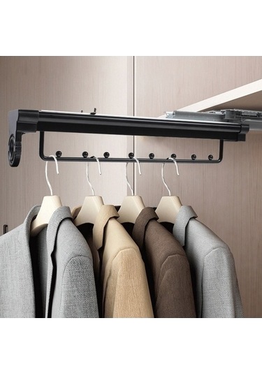 Tongxida Y02 Rayı Push-pull İnç Elbise Donanımı Boncuklu Asma Dolap Çubuk 3 10 Qn Gümüş Gümüş