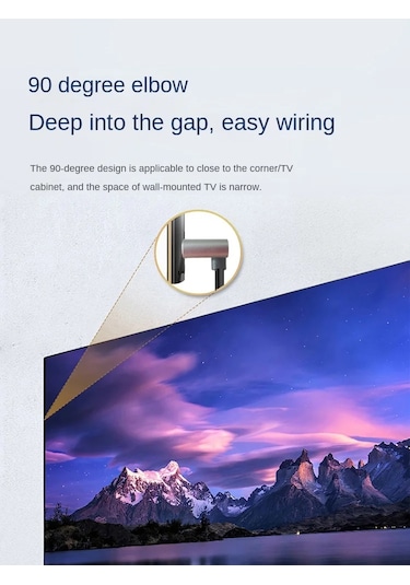 8k 90 Derece Hdmı 2.1v Kablo Kordonu 8k 60hz 4k 120hz 48gbps Earc Arc Hdcp Up To Down 0.5m Diğer