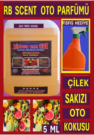 Rb Scent Oto Kokusu Çilek Sakızı Freşh Kokusu 5 Lt Meyva