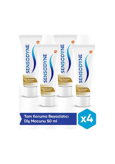 Sensodyne Tam Koruma + Beyazlatıcı Diş Macunu 4 x 50 ML