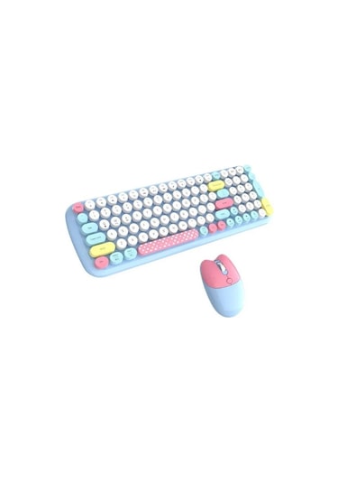 Geezer Zero Kablosuz Q Klavye Mouse Seti Mavi Smk-648