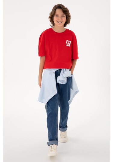 U.s. Polo Assn. Erkek Çocuk Kırmızı Tişört Basic 50295447-vr030 Kırmızı