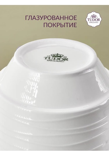 Tudor England Royal Circle 350 Ml Porselen Çay Fincanı, 2'li Set 418601057 Beyaz