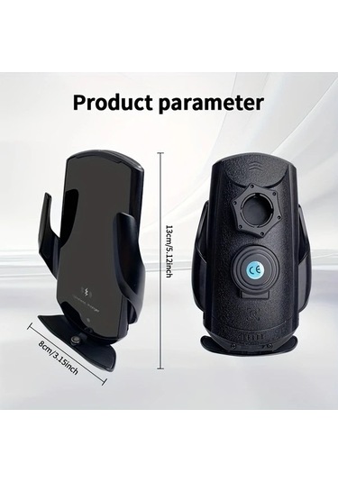 Fastbuy Dream011 Siyah 360 Derece Dönen Akıllı Sensörlü 15w Hızlı Kablosuz Şarj Araba Şarj Cihazı Universal Telefon Tutucu M