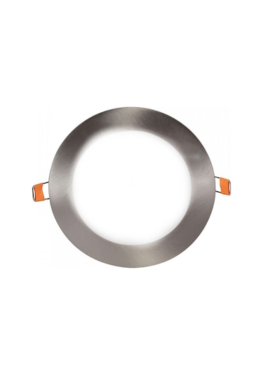 12W Saten Kasa Yuvarlak Panel Led Armatür Beyaz