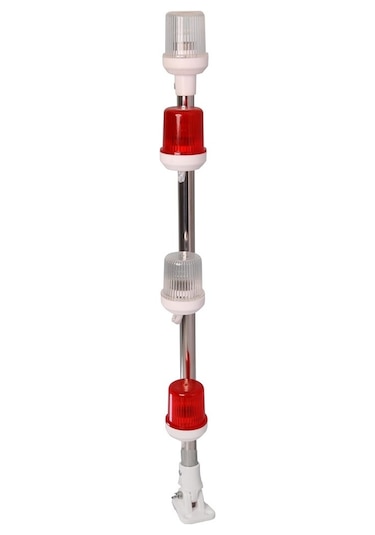 Tekne Bayrak Direği. 4'lü Arıza Feneri Direği Paslanmaz 60 CM