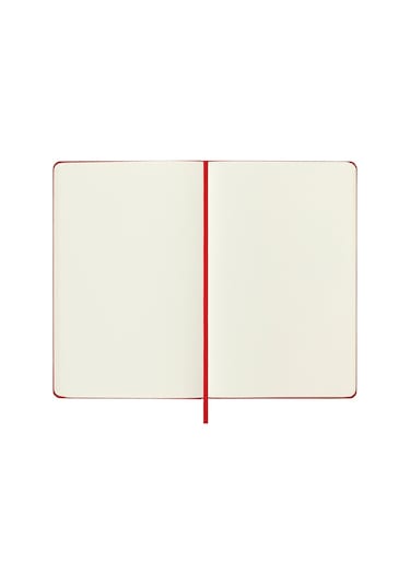 Moleskine Çizgisiz Kırmızı Defter L Boy Sert Kapak