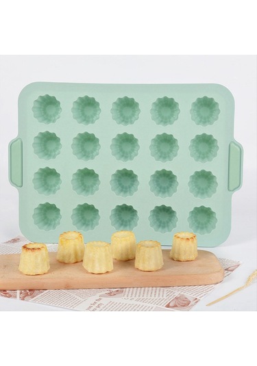 Gatherco Silikon Kalıp Pişirme Kalıbı Ekmek Pişirme Tepsisi Yapışmaz Kek Kalıbı Tepsileri Ekmek Pişirme Aleti, 20 Izgaralı Jöle Kalıbı