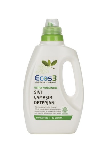 Ecos3 Ultra Konsantre Sıvı Çamaşır Deterjanı 22 Yıkama 750 ML
