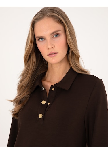 Pierre Cardin Kadın Kahverengi Elbise Örme 50315895-vr029 Kahverengi
