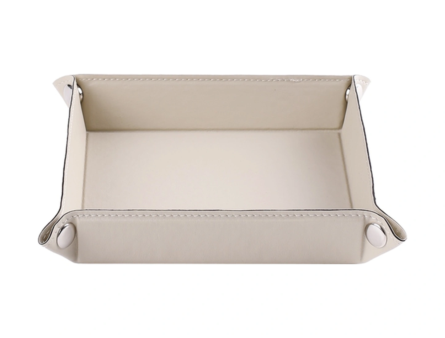 Masaüstü Organizer Düzenleyici Deri Dekoratif Sepet Kare Desktop Organizer Rainbow Vegan 16,5x16,5 Cm